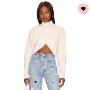 For Love & Lemons Amelia Cropped Sweater